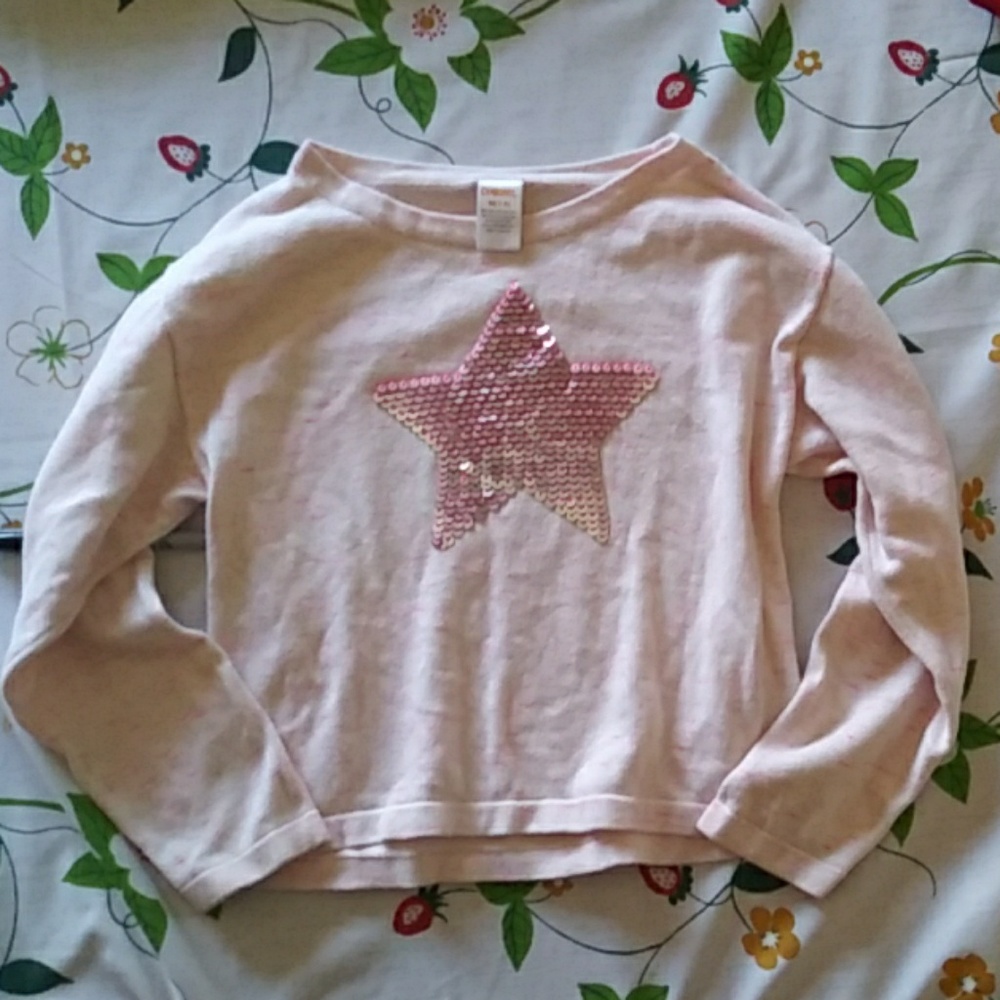Gymboree star sweater sequin two-tone scale
